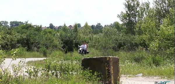  Motorcycle Instructor Plows a Sexy Student&039;s Slit in Nature